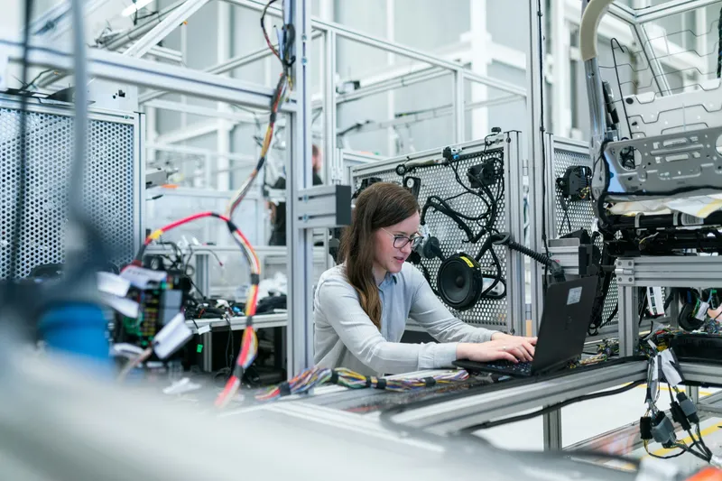 Manufacturing floor with precision equipment